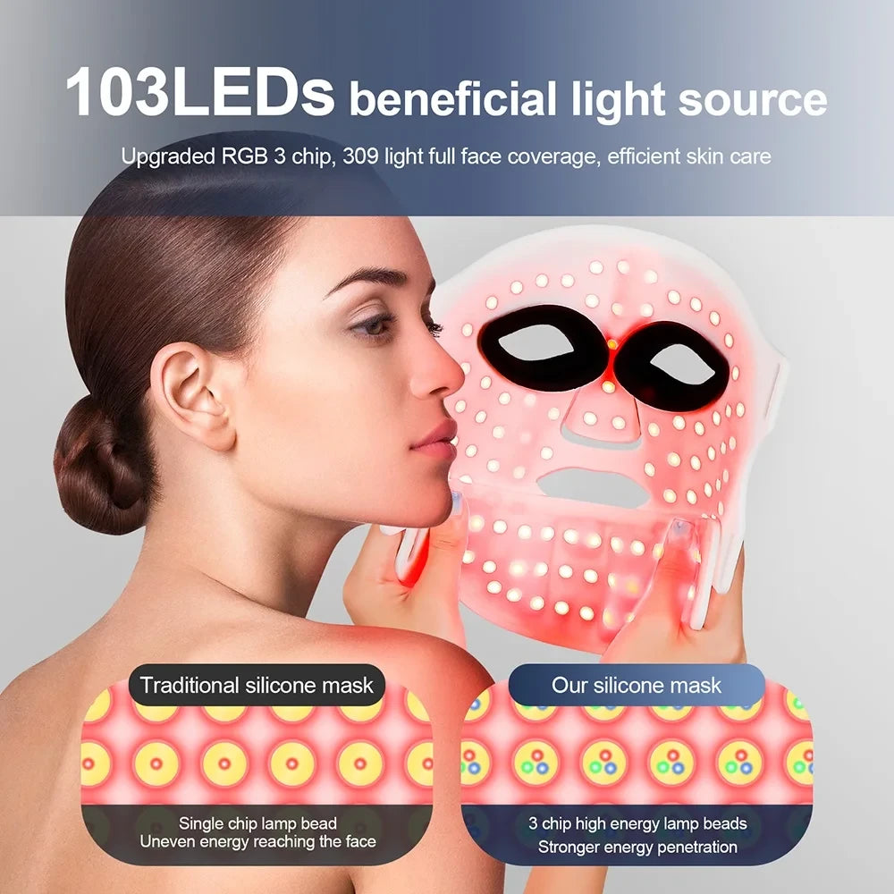 Flexible Silicone LED Facial and Neck Mask
