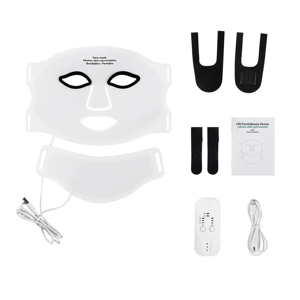 Flexible Silicone LED Facial and Neck Mask